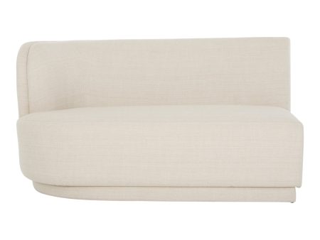 Yoon 2 Seat Chaise Left Cream Online