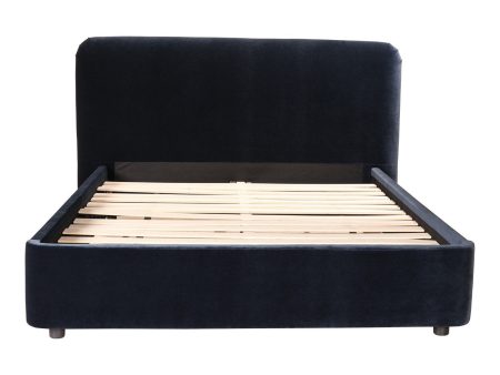 Samara Queen Bed Blue Velvet Sale