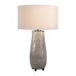 Balkana Aged Gray Table Lamp For Sale