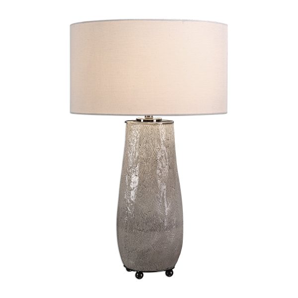 Balkana Aged Gray Table Lamp For Sale