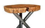 Shlok-Accent Table-Natural Chrome Leg For Sale