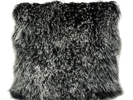 Lamb Fur Pillow Large Black Snow For Discount