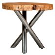 Shlok-Accent Table-Natural Chrome Leg For Sale