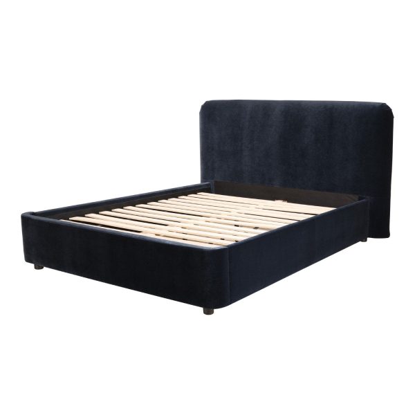 Samara Queen Bed Blue Velvet Sale