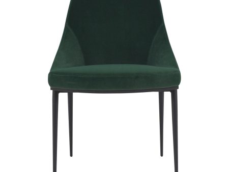 Sedona Dining Chair Green Velvet-M2 Discount