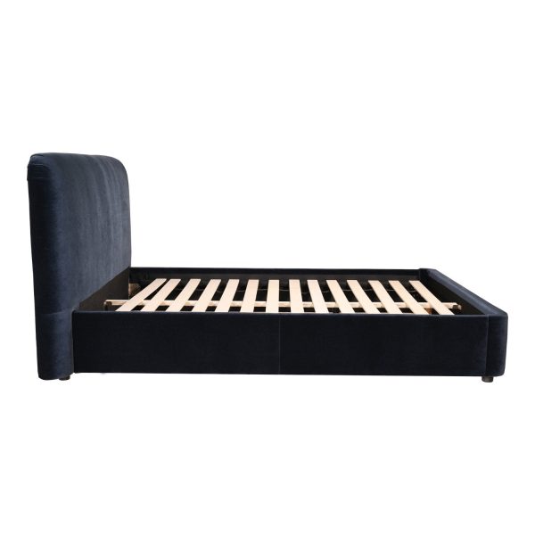 Samara Queen Bed Blue Velvet Sale