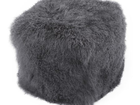 Lamb Fur Pouf Smoke Sale