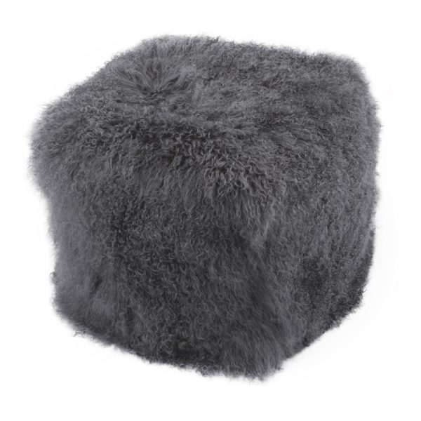 Lamb Fur Pouf Smoke Sale