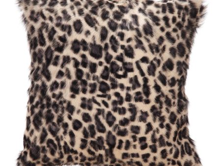 Spotted Goat Fur Pillow Blue Leopard Supply