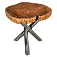 Shlok-Accent Table-Natural Chrome Leg For Sale