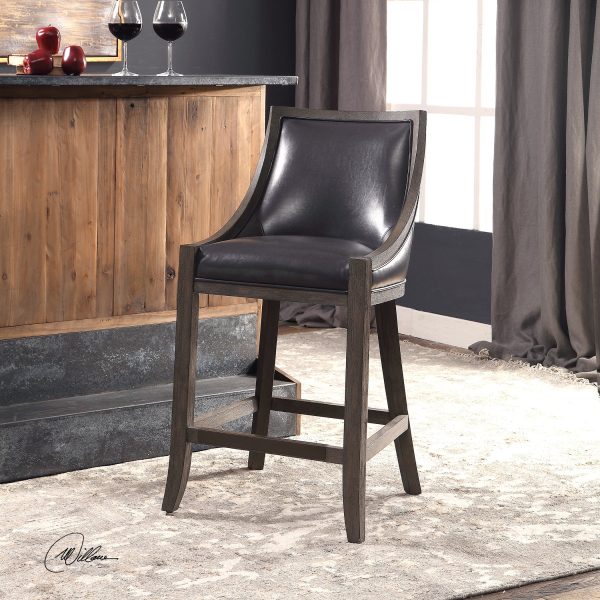 Elowen Leather Counter Stool Hot on Sale