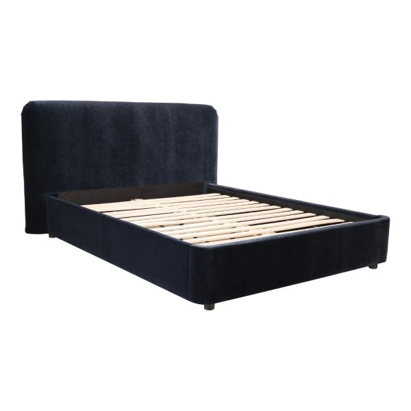 Samara Queen Bed Blue Velvet Sale