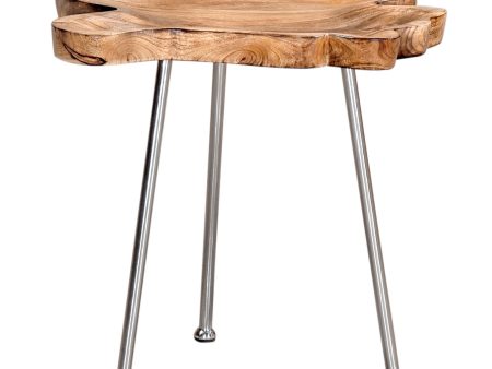 PaRI-Accent Table-Natural Chrome Leg For Cheap