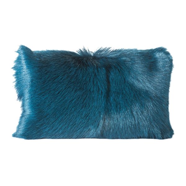 Goat Fur Bolster Teal Discount