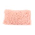 Lamb Fur Pillow Rect. Pink Discount