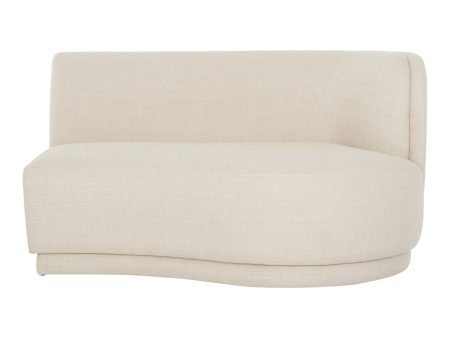 Yoon 2 Seat Chaise Right Cream For Sale