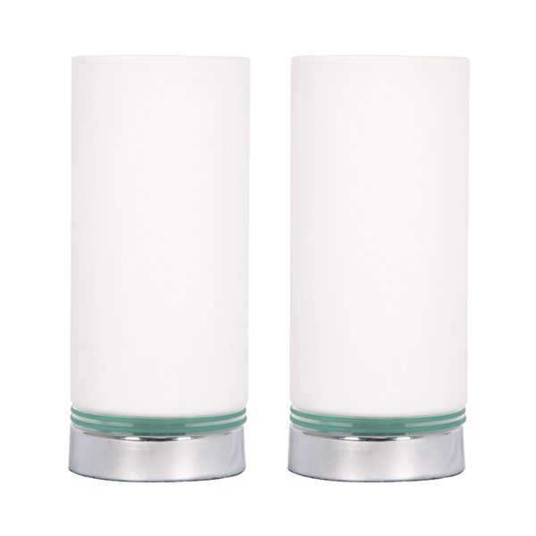 S 2 10  Glass Touch Table Lamps, White Sale