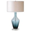 Hagano Blue Glass Table Lamp on Sale