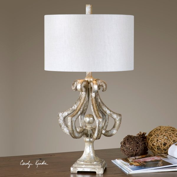 Vinadio Distressed Silver Table Lamp Hot on Sale