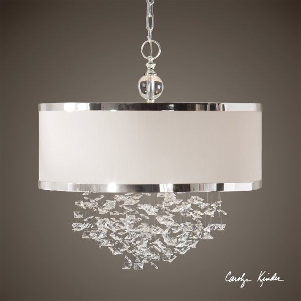 Fascination 3 Light Silken Drum Pendant Online Sale