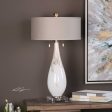 Cardoni White Glass Table Lamp Online now