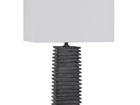 Sanderson Metallic Charcoal Table Lamp Supply