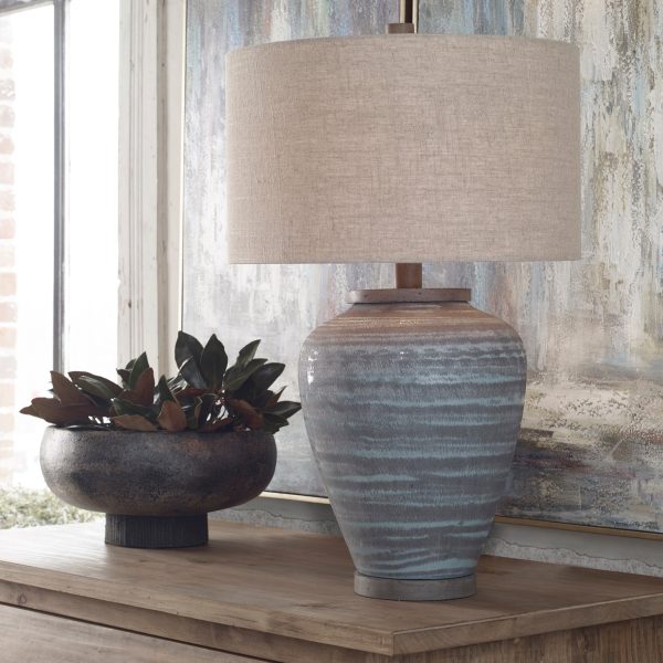 Pelia Light Aqua Table Lamp Hot on Sale