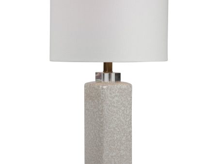 Irie Crackled Taupe Table Lamp Online Sale