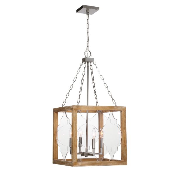 Perspex 4 Light Lantern Pendant Cheap