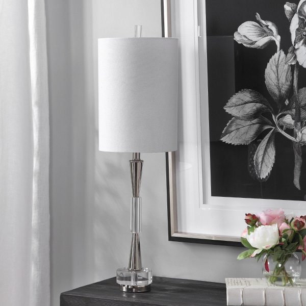 Azaria Polished Nickel Buffet Lamp Hot on Sale