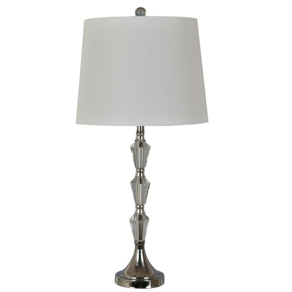 Crystal Lamp With Chrome Metal Base Online