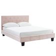 Jazelle-60  Platform Bed-Blush Fashion