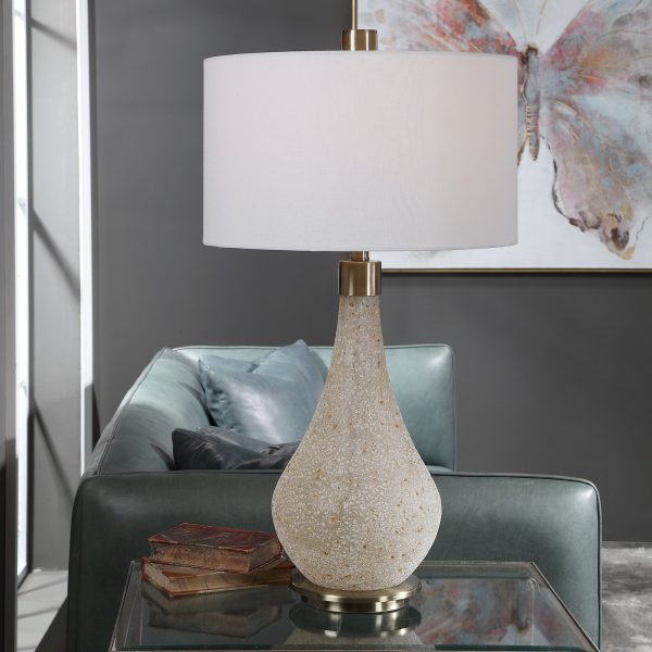 Chaya Textured Cream Table Lamp on Sale