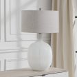 Whiteout Mottled Glass Table Lamp Cheap