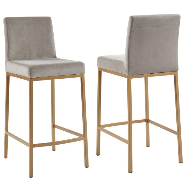 Diego-26  Counter Stool-Grey Gold Leg For Sale