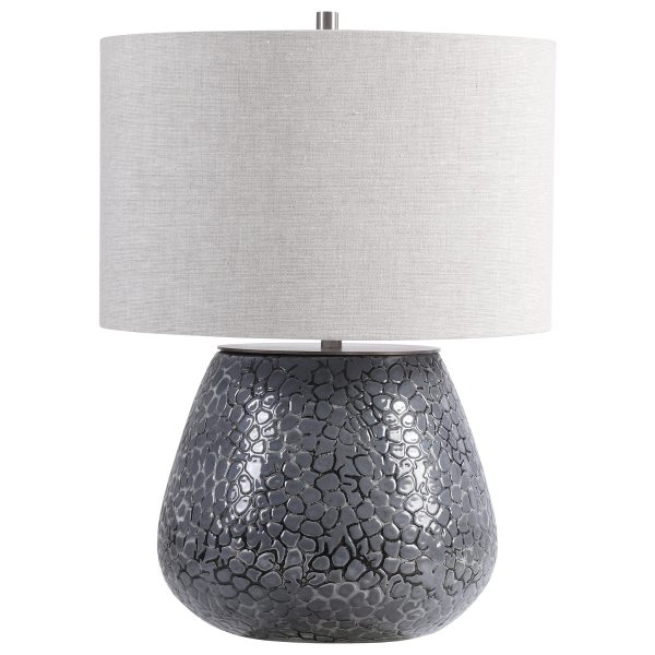 Pebbles Metallic Gray Table Lamp Online now