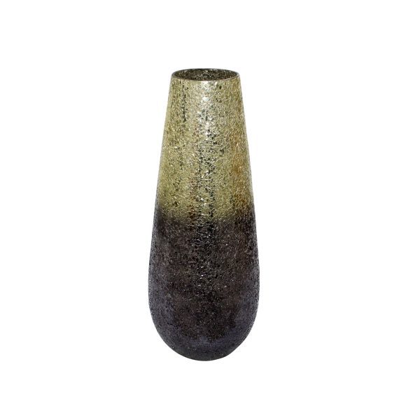 18  Crackled Vase, Gray Ombre Discount