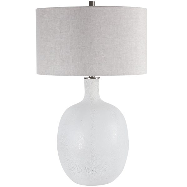 Whiteout Mottled Glass Table Lamp Cheap