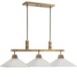 Brookdale Industrial 3 Light Linear Chandelier For Cheap