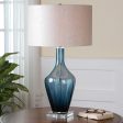 Hagano Blue Glass Table Lamp on Sale