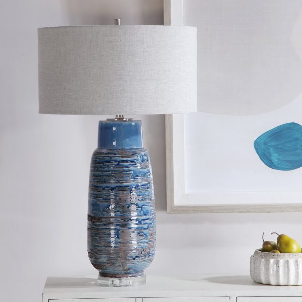 Magellan Blue Table Lamp For Discount