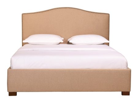 Zale Queen Bed Oatmeal For Sale