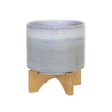 Ceramic 8  Planter On Stand, Blue Fade Supply