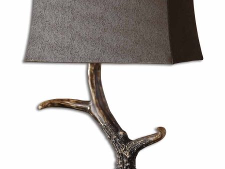 Stag Horn Dark Shade Table Lamp Supply