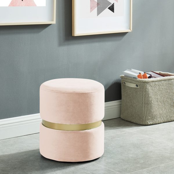 Violet-Round Ottoman-Pink Fashion