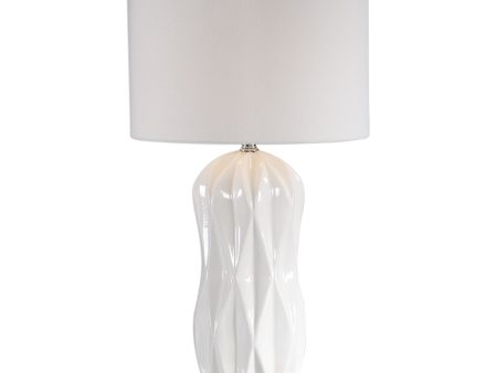 Malena Glossy White Table Lamp Sale