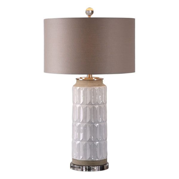 Athilda Gloss White Table Lamp Sale