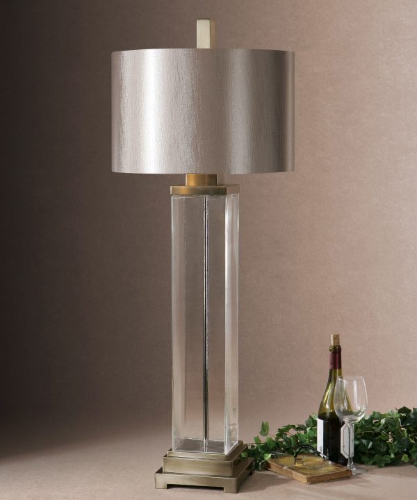 Drustan Clear Glass Table Lamp Discount