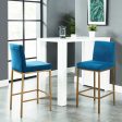 Diego-26  Counter Stool-Blue Gold Leg Fashion