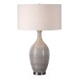 Dinah Gray Textured Table Lamp Online now